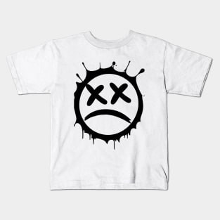 Graffiti sad emoticon | Sprayed smiley emoji Kids T-Shirt